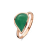 MINI LEAVES RING 20R142Rmpagver WITH GREEN AGATE