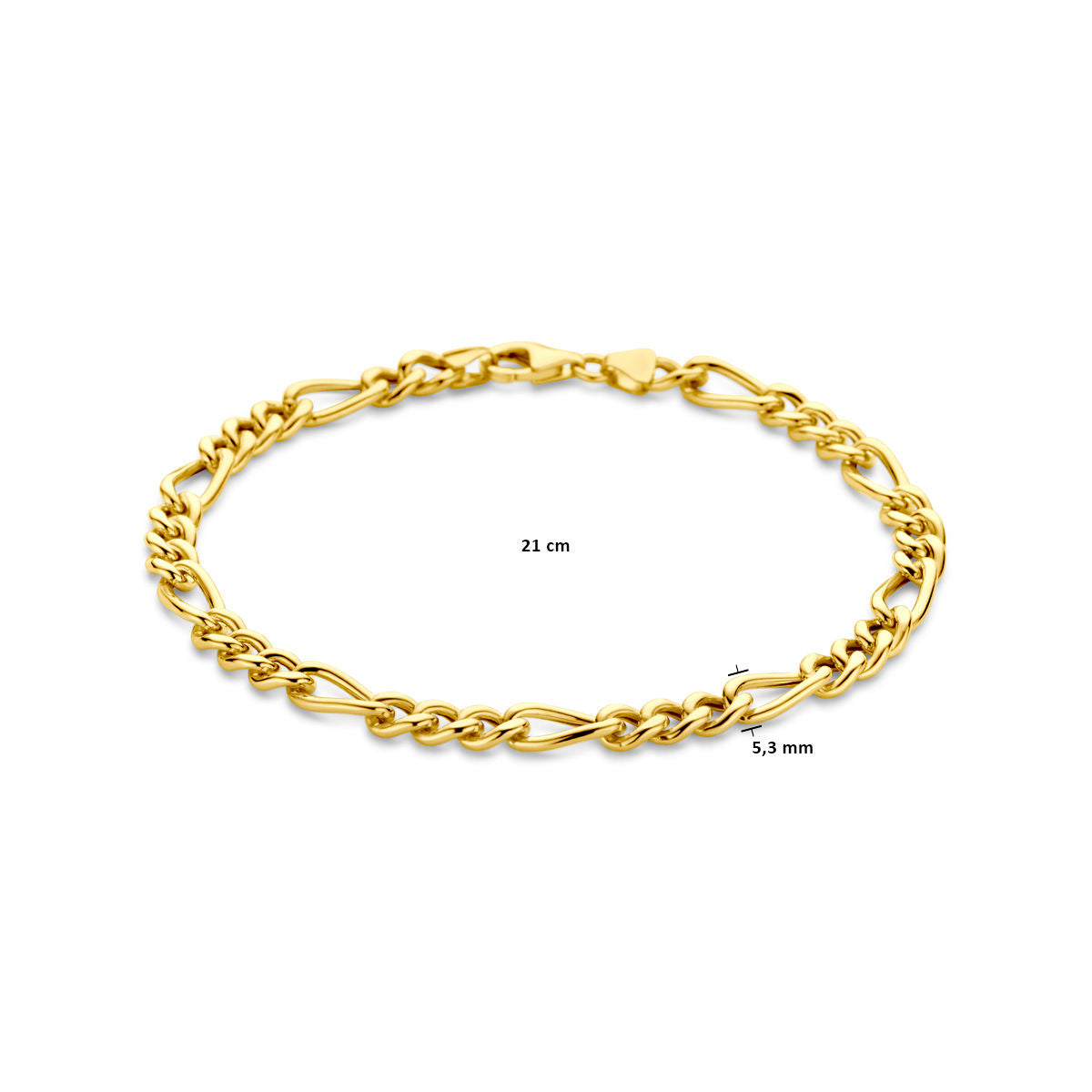 Armband figaro 5,3 mm 21 cm 14k - 40.29860