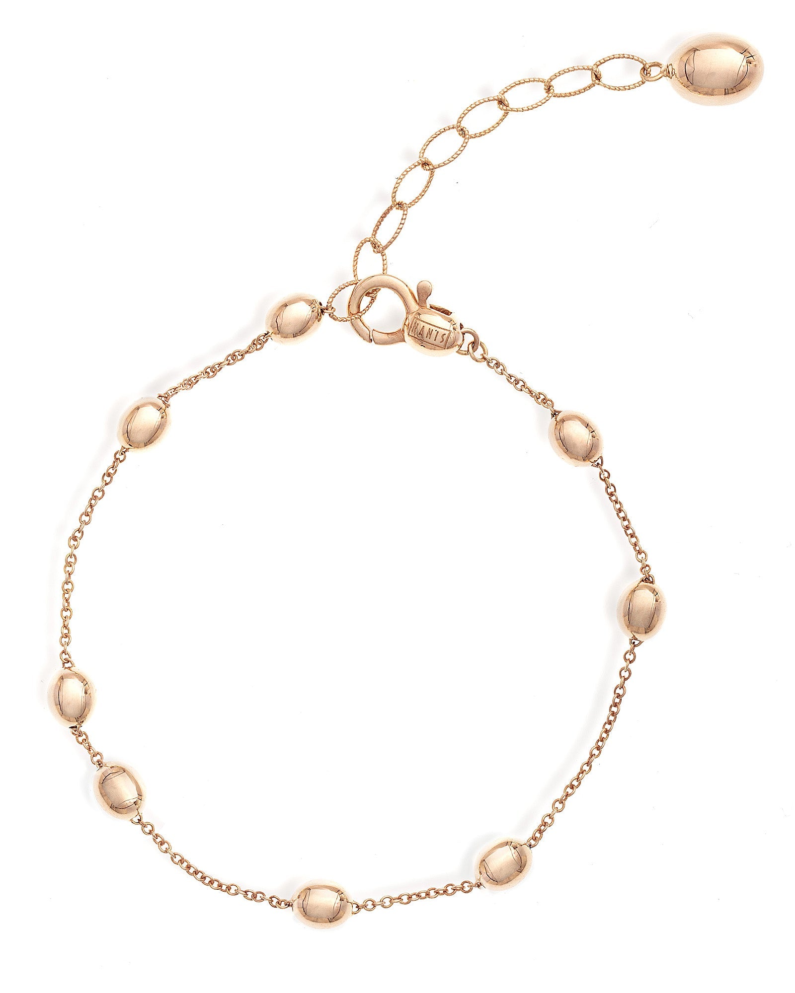 "Soffio" roségouden boules-armband