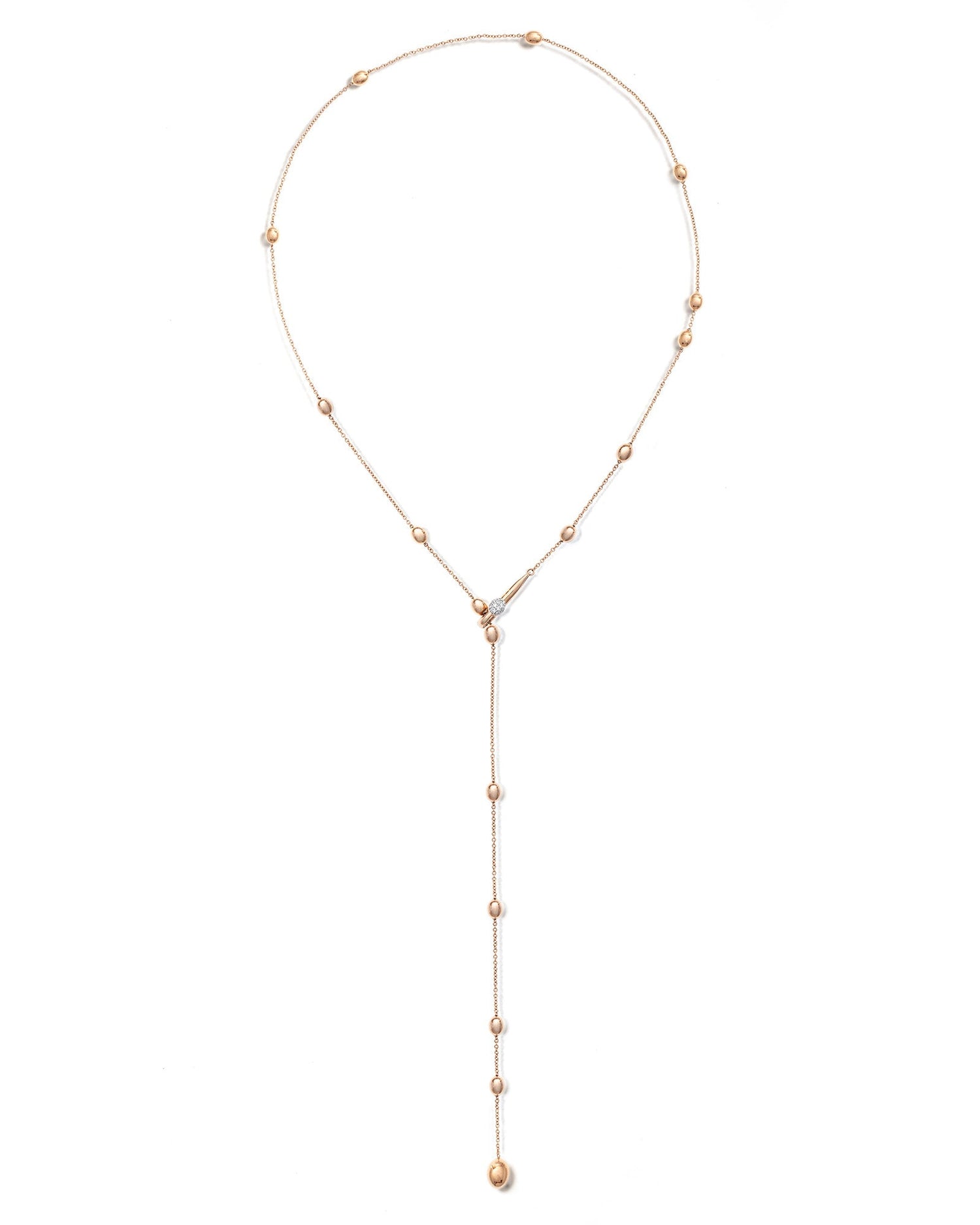 "Soffio" ketting van roségoud en diamanten