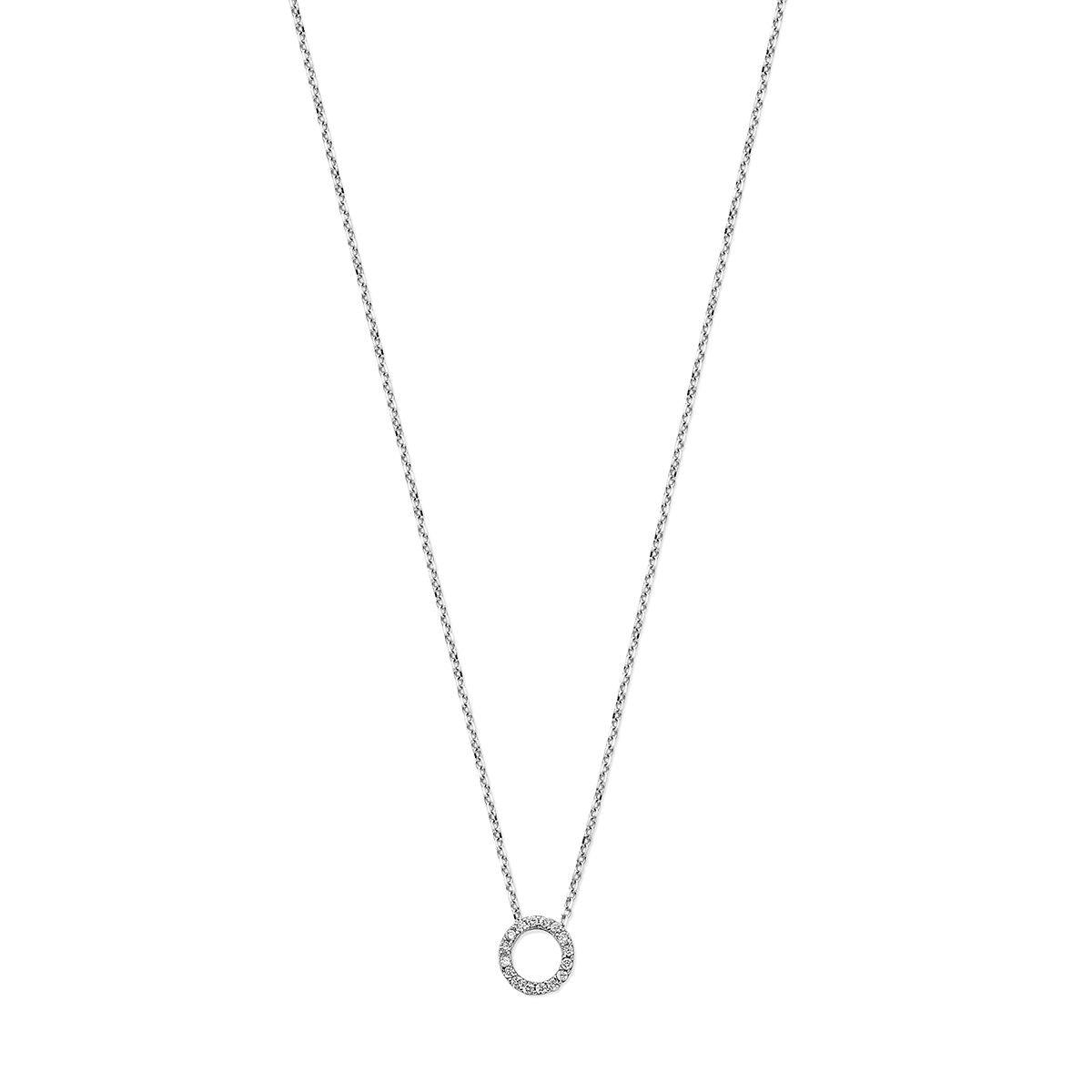 Een Moederdaggeschenk vol Liefde - 14k Collier met diamant (42 - 45cm)