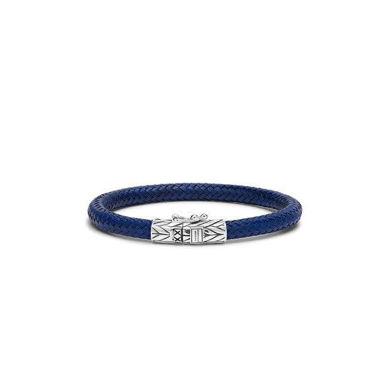 Ellen Leather Bracelet Navy - Brunott Juwelier