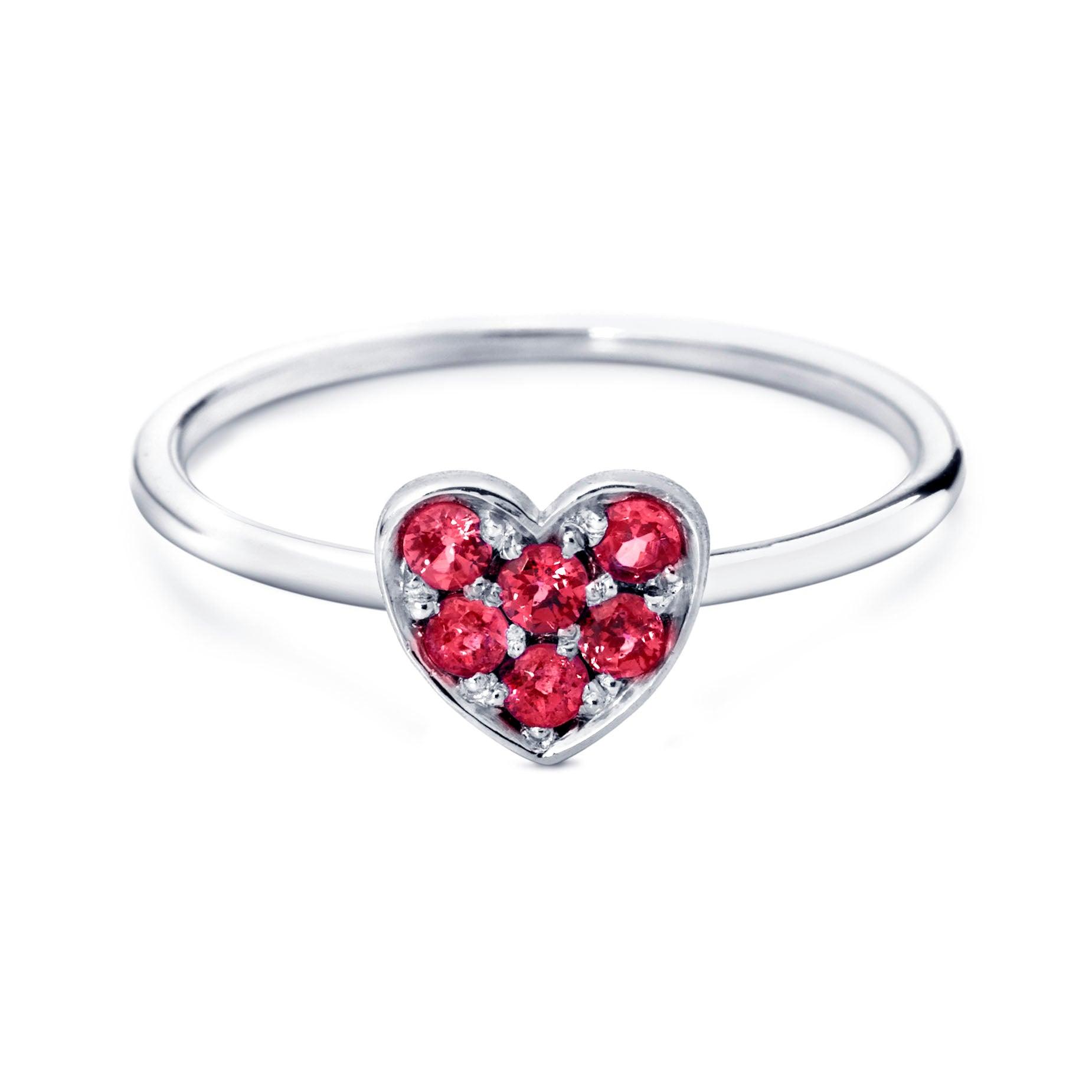 MISS SPRING RING 'FOREVER' HEART PAVÉ MSR020ROGG