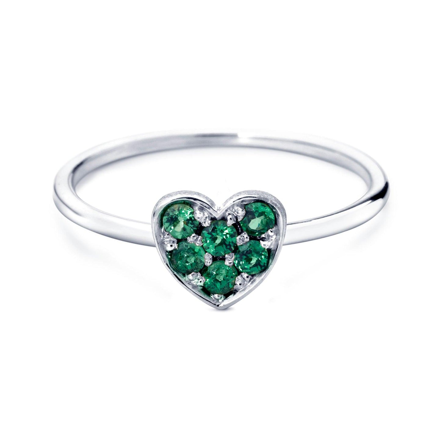 RING HEART PAVÉ 'FOREVER' MET TSAVORIET