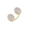 DANCING ÉLITE "BUBBLE" STATEMENT RING WITH TWO GOLD AND DIAMONDS BOULES (SMALL)