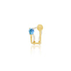 DANCING "TRILLY" GOLD AND LONDON BLUE TOPAZ EARCUFF