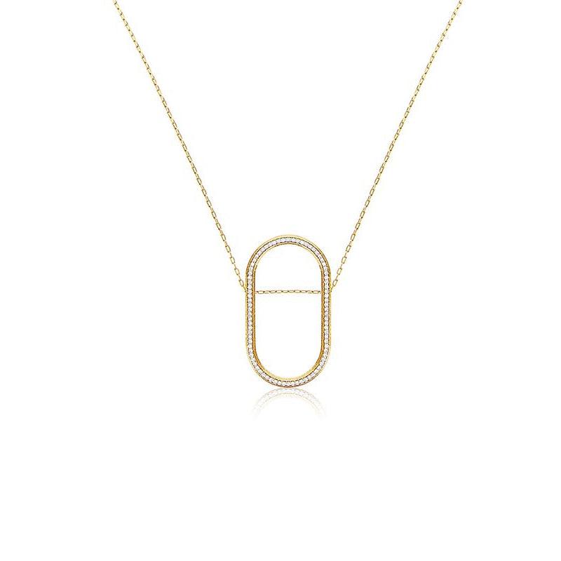 "Libera" Gold Necklace Pendant Chain