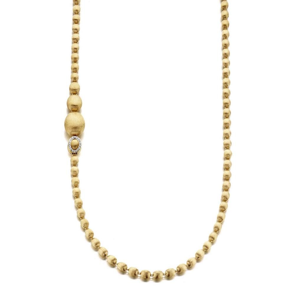 DANCING "IVY" GOLD BOULES AND DIAMONDS CONVERTIBLE NECKLACE (LARGE)