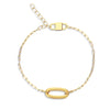 "Libera" Gold Oval Ring Bracelet