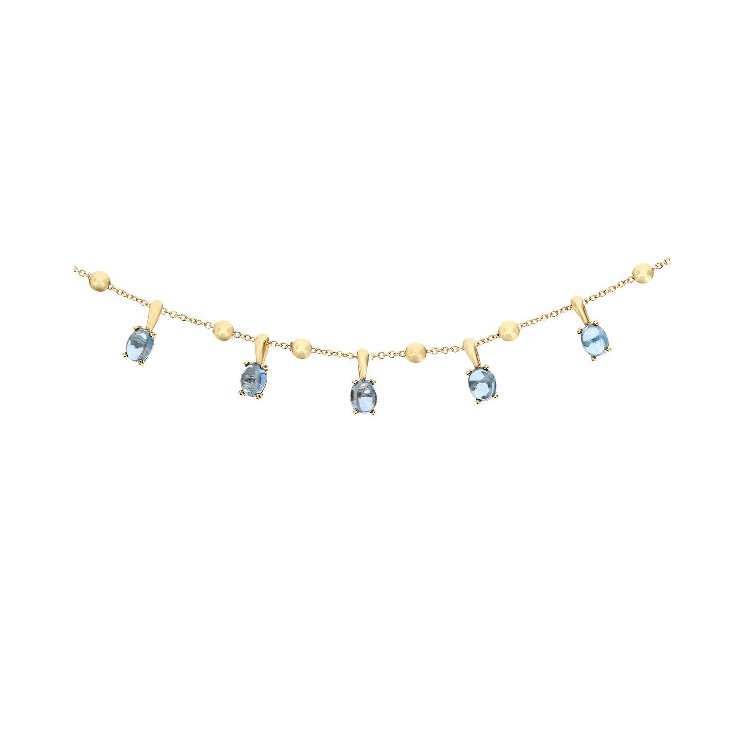 "AZURE" GOLD AND LONDON BLUE TOPAZ COLLAR NECKLACE