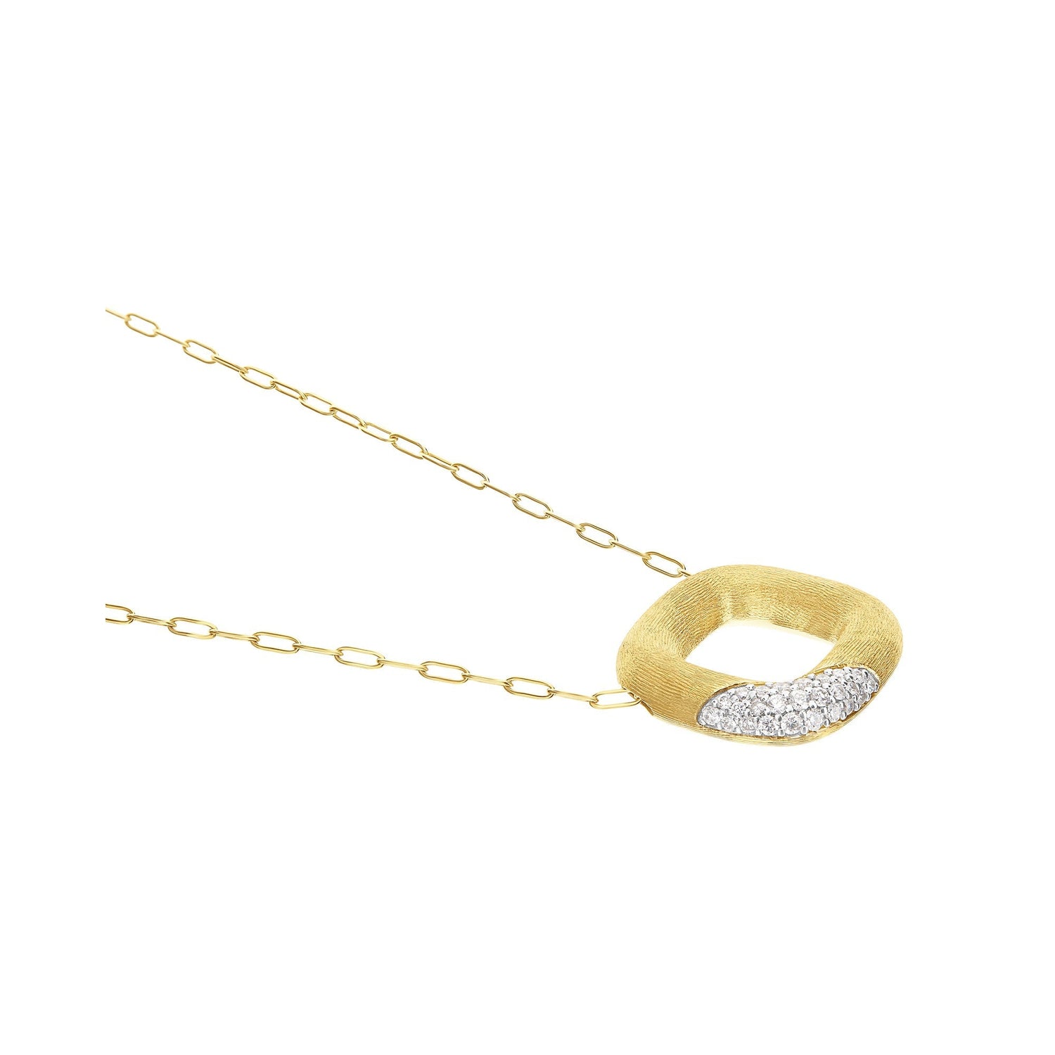 "Libera" Small Squared Gold Necklace