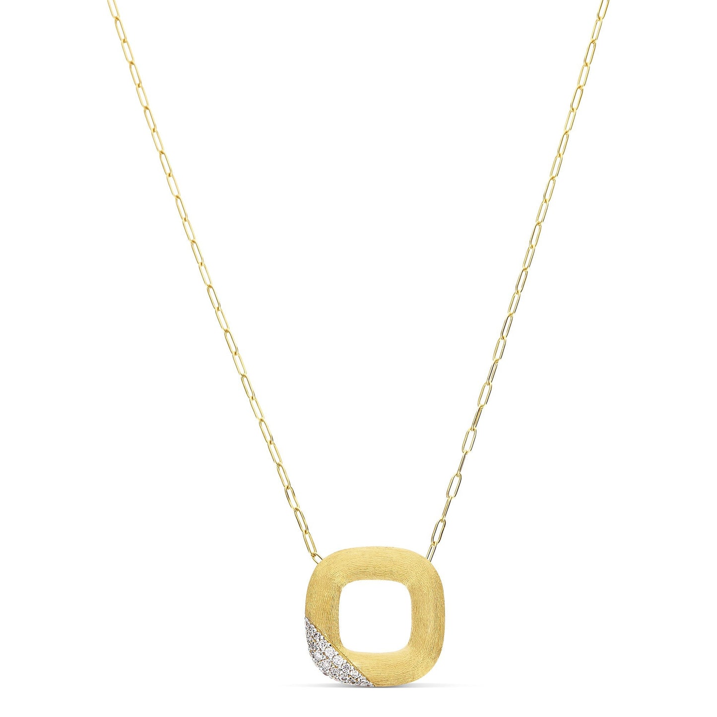 "Libera" Small Squared Gold Necklace