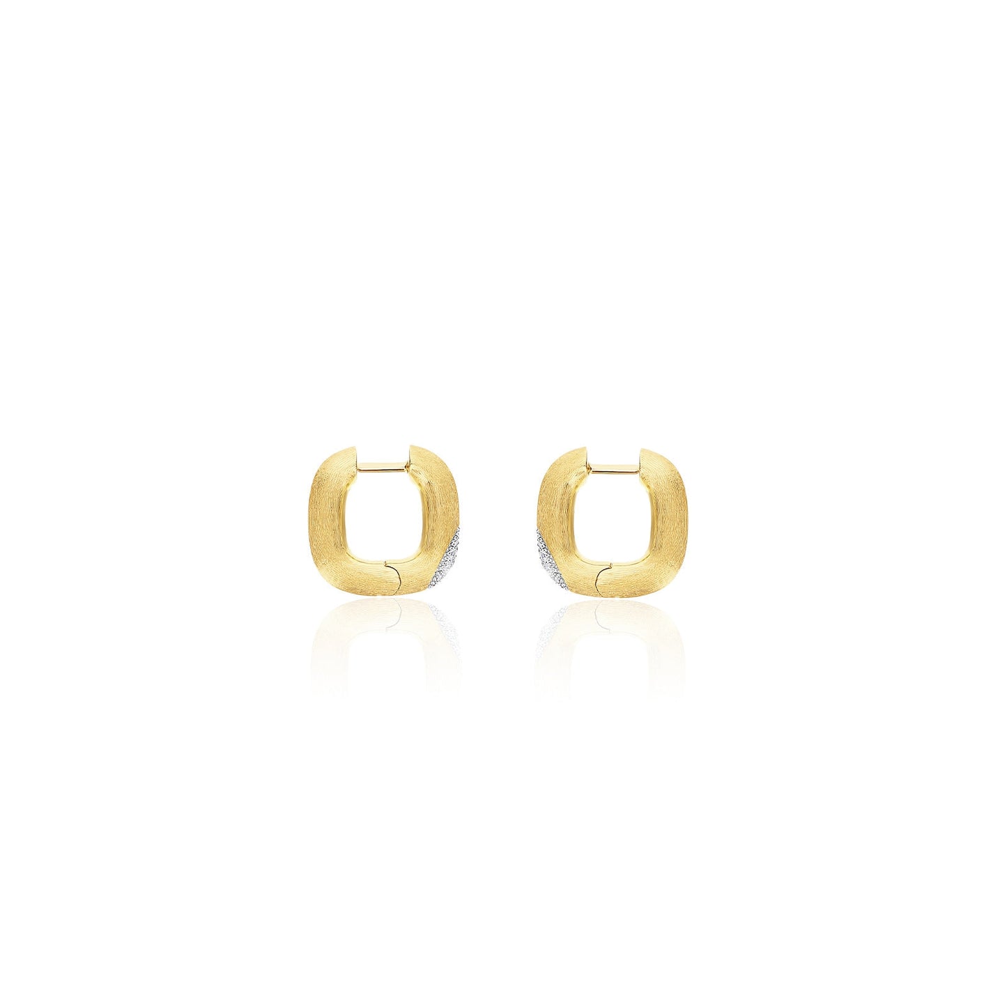 "Libera" Small Squared Gold Earrings