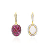 DANCING "REVERSE" CILIEGINE GOLD DOUBLE-FACE BALL DROP EARRINGS (LARGE)