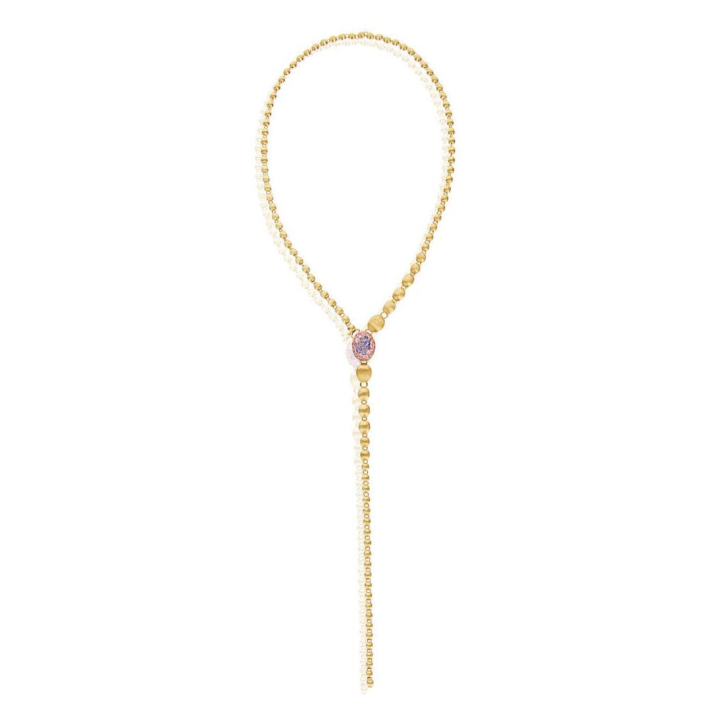 DANCING "REVERSE" GOLD CONVERTIBLE Y NECKLACE (SMALL)