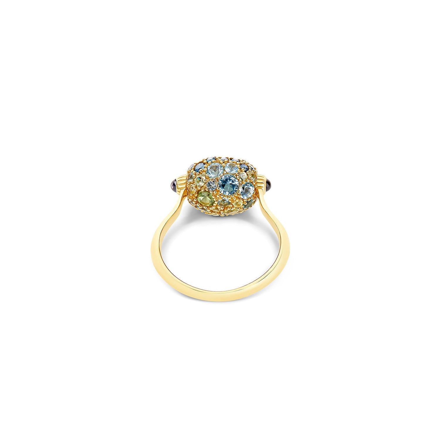 DANCING "REVERSE" GOLD DOUBLE-FACE RING (SMALL)