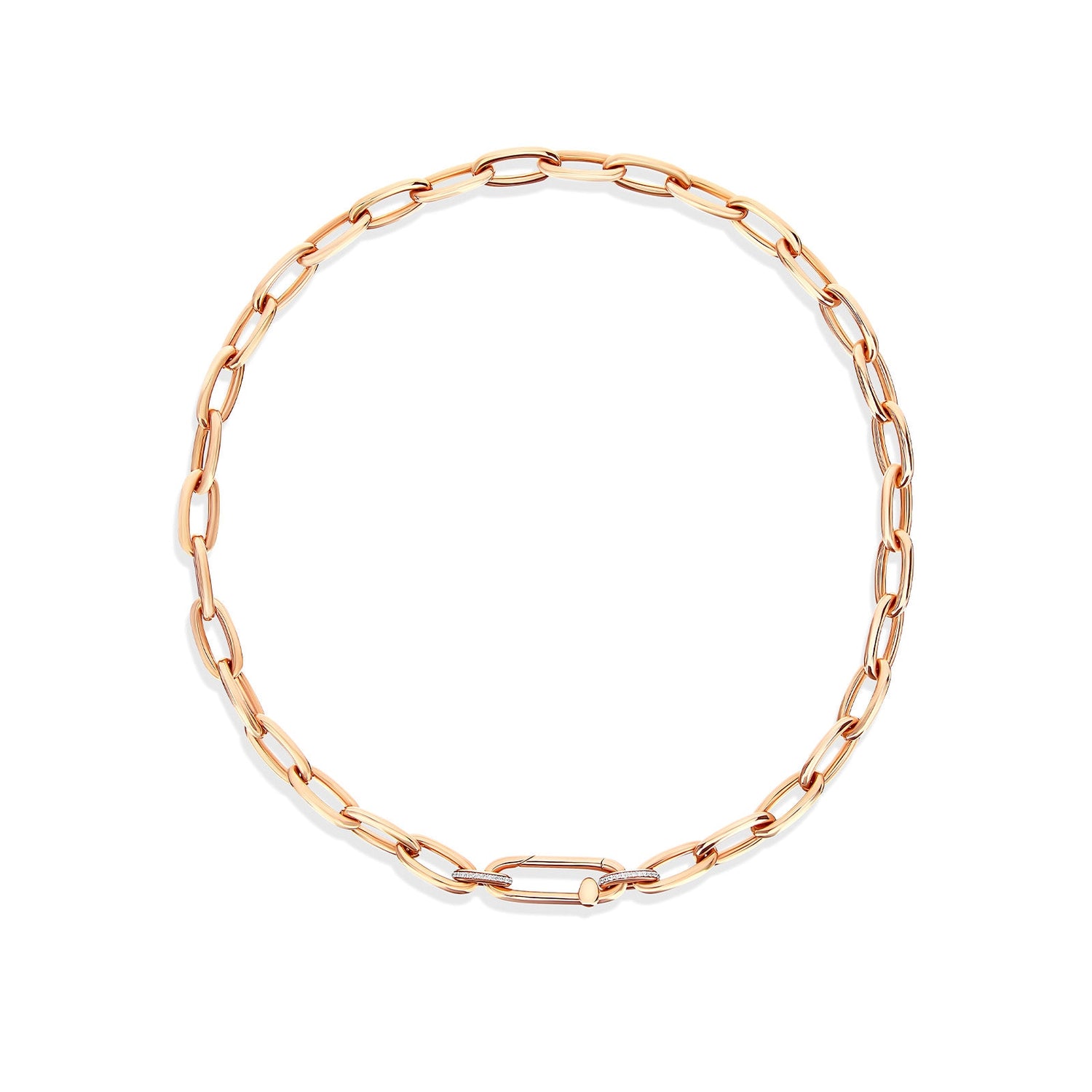 "LIBERA" ROSE GOLD NECKLACE CHAIN WITH DIAMONDS
