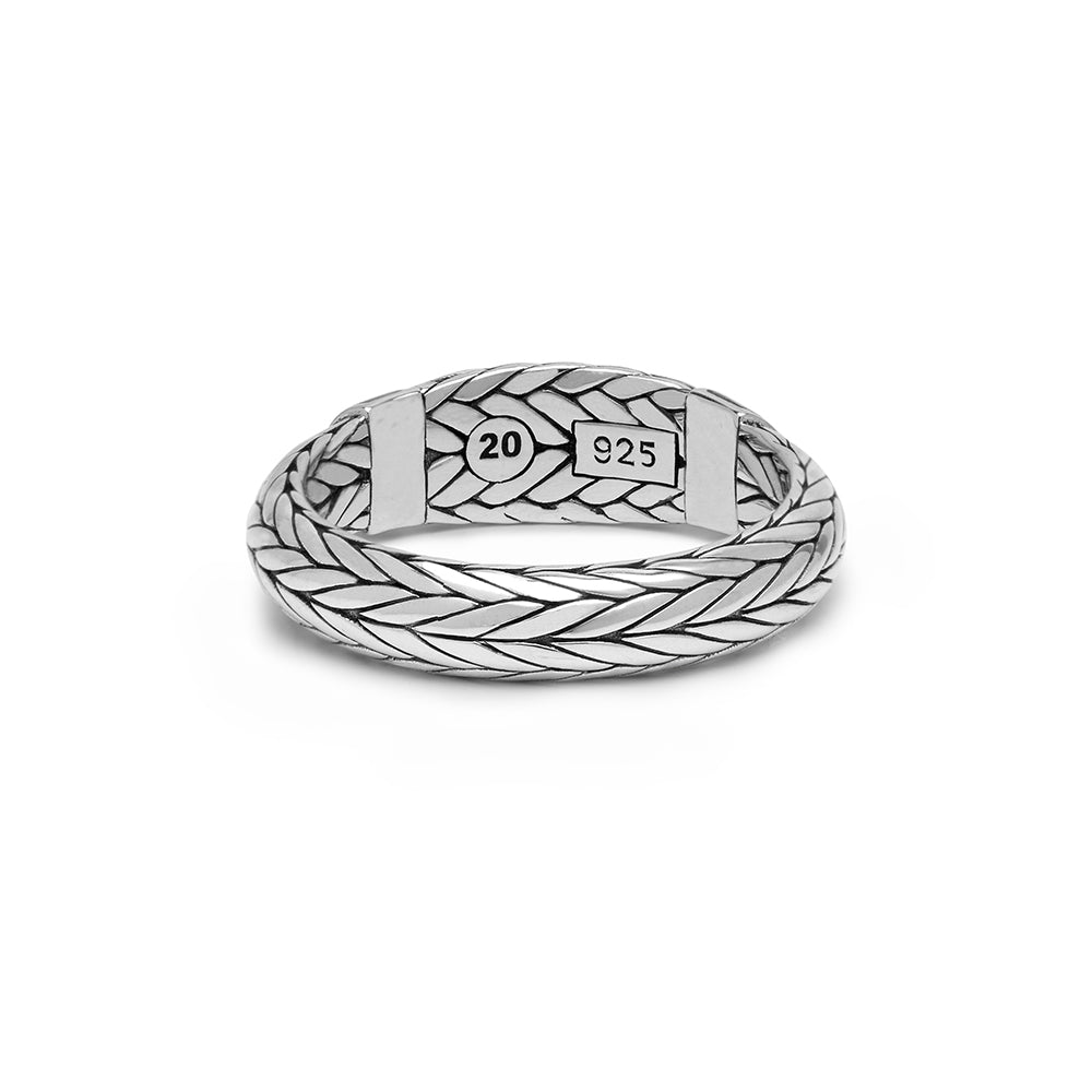 Ellen Stone Ring Silver Tigereye Navy