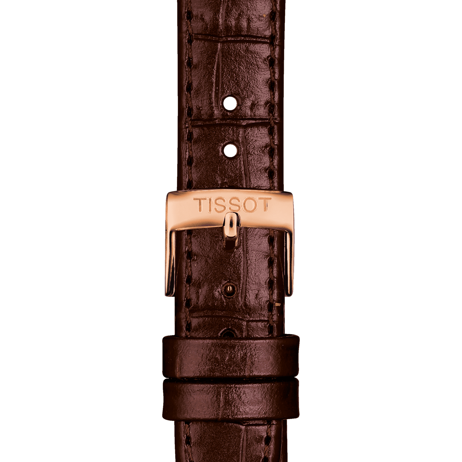 Originele bruine leren Tissot-band, aanzet 15mm
