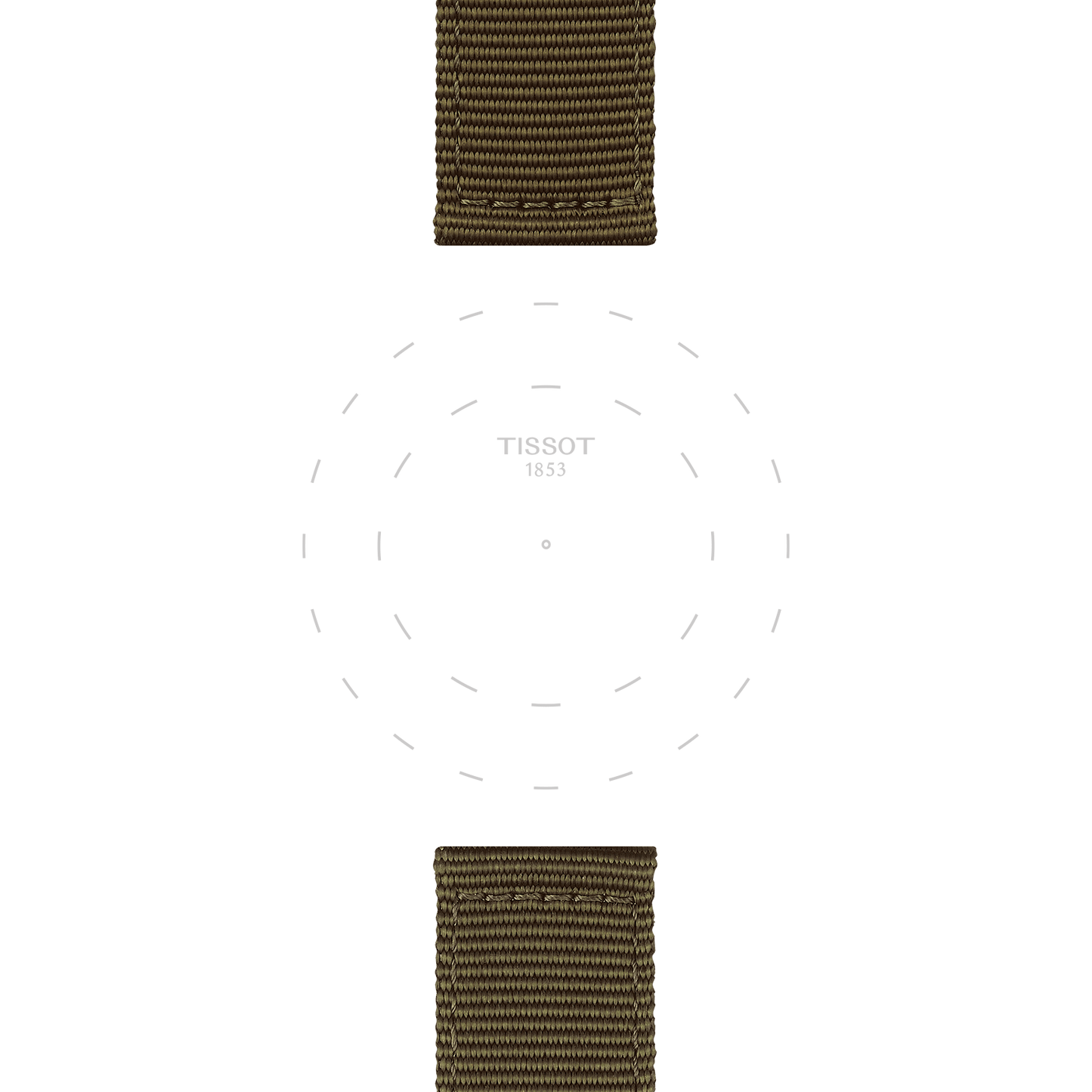 Originele Crème textielen Tissot-band, aanzet 22mm