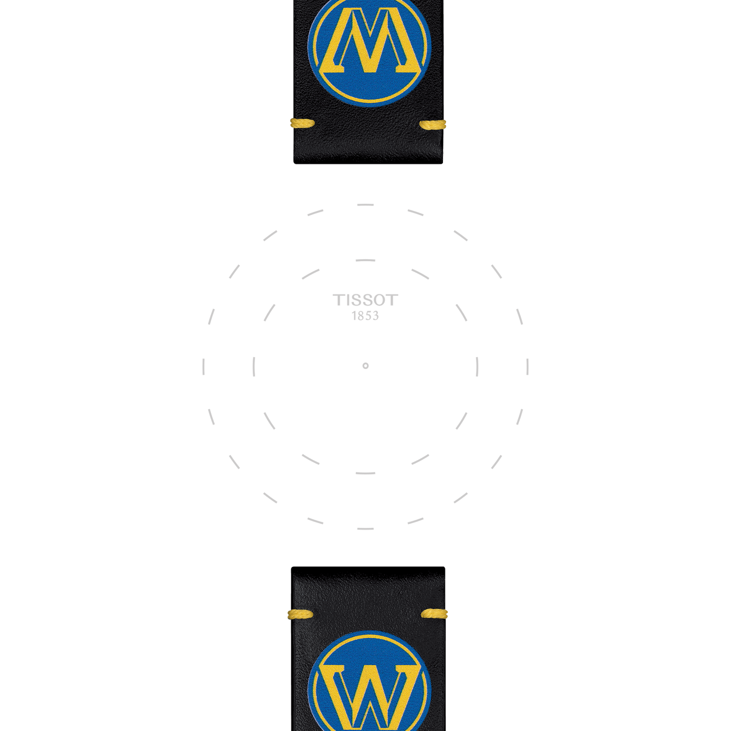 Tissot Official NBA leren band Golden State Warriors 22mm