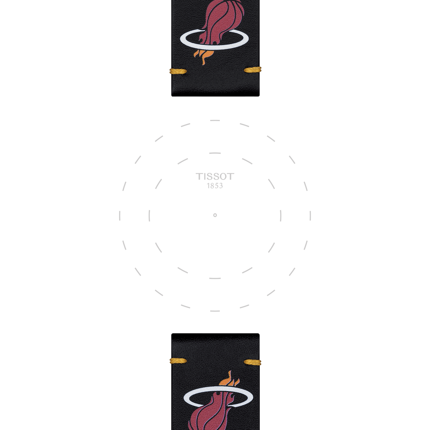 Tissot Official NBA leren band Miami Heat 22mm