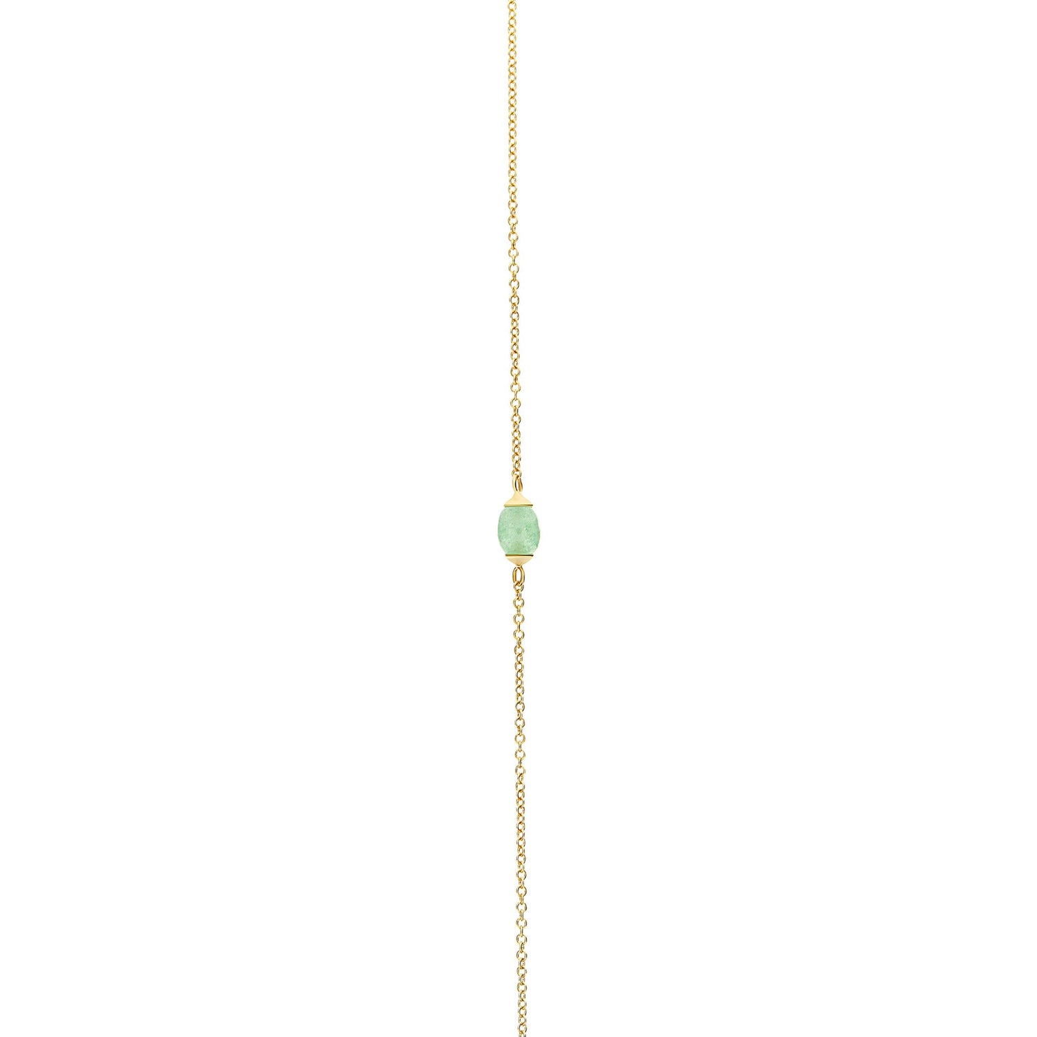 AMAZONIA "AMULETS" GOLD AND GREEN AVENTURINE NECKLACE (SMALL)