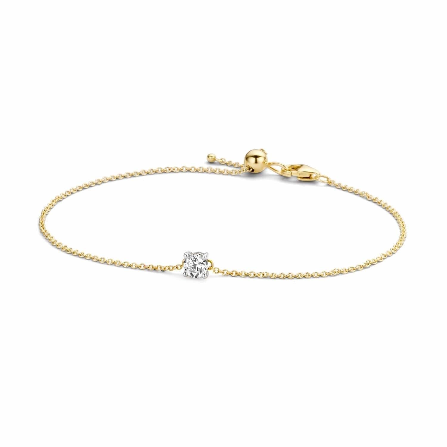 BLUSH ARMBAND ZIRKONIA 2166BZI - 14 K GEEL EN WITGOUD