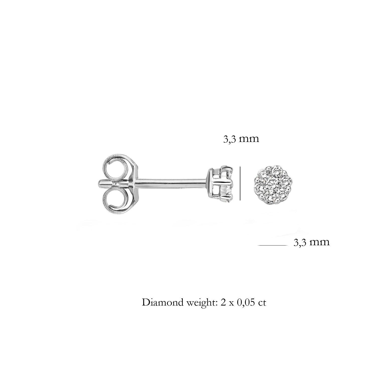 BLUSH DIAMONDS OORBELLEN 7603WDI 14 K WITGOUD - Brunott Juwelier