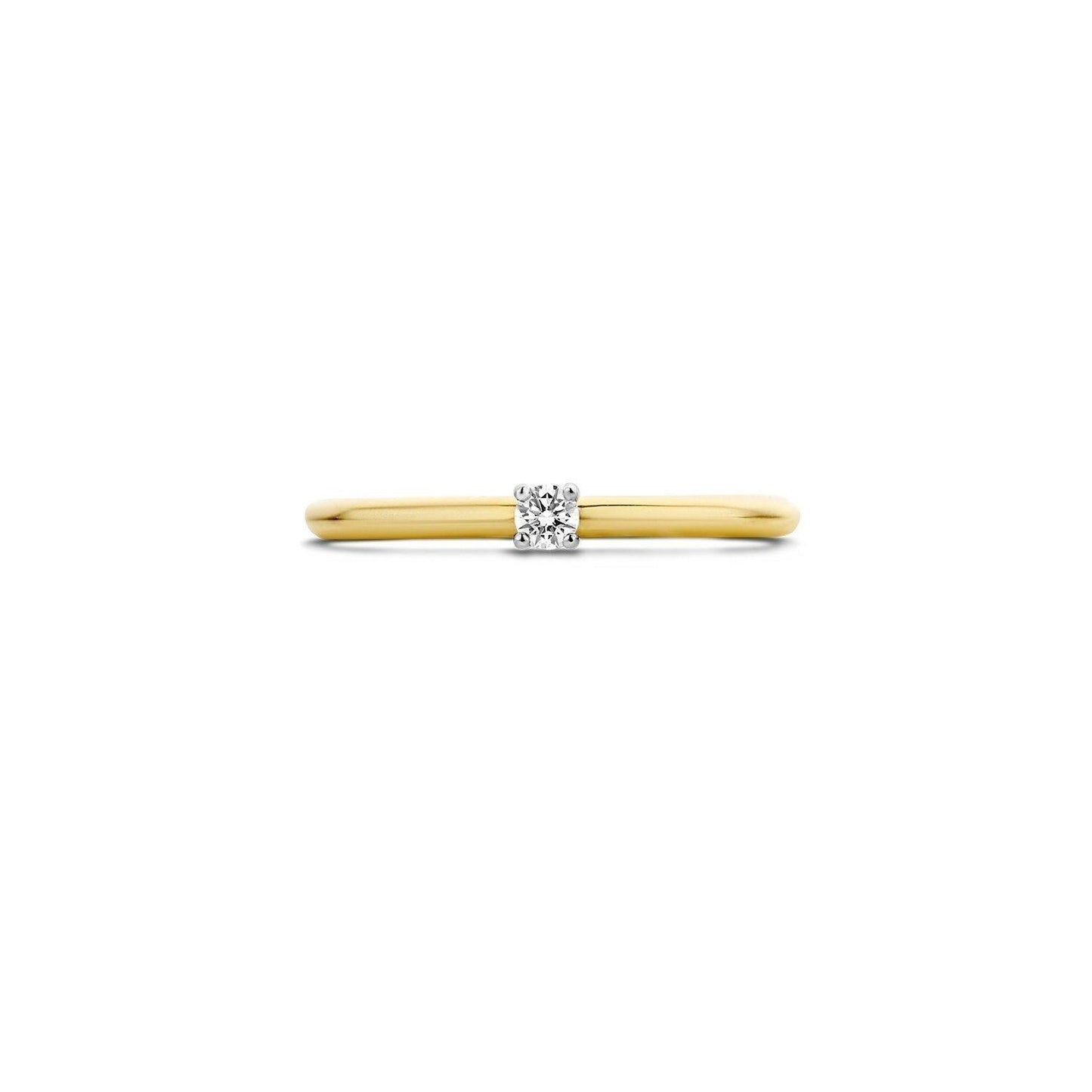 BLUSH DIAMONDS RING 1601BDI 14 K GEEL EN WITGOUDEN - Brunott Juwelier