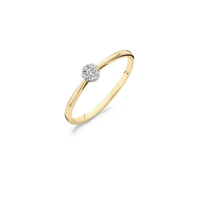 BLUSH DIAMONDS RING 1609BDI 14 K GEEL EN WITGOUD