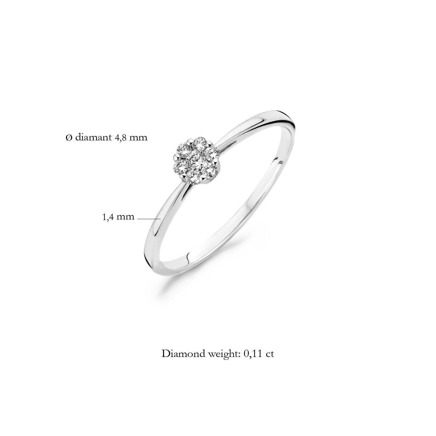 BLUSH DIAMONDS RING 1610WDI 14 K WITGOUD - Brunott Juwelier