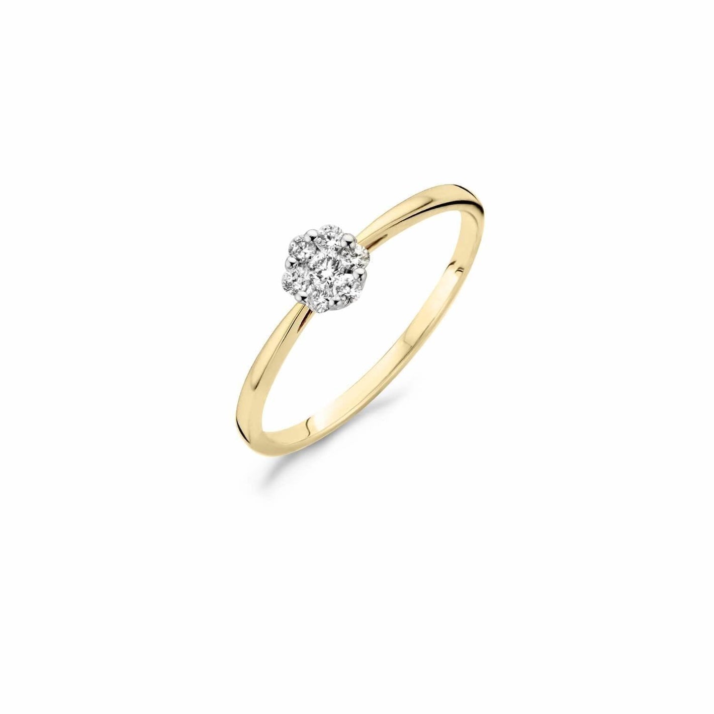 BLUSH DIAMONDS RING 1611BDI 14 K GEEL EN WITGOUD