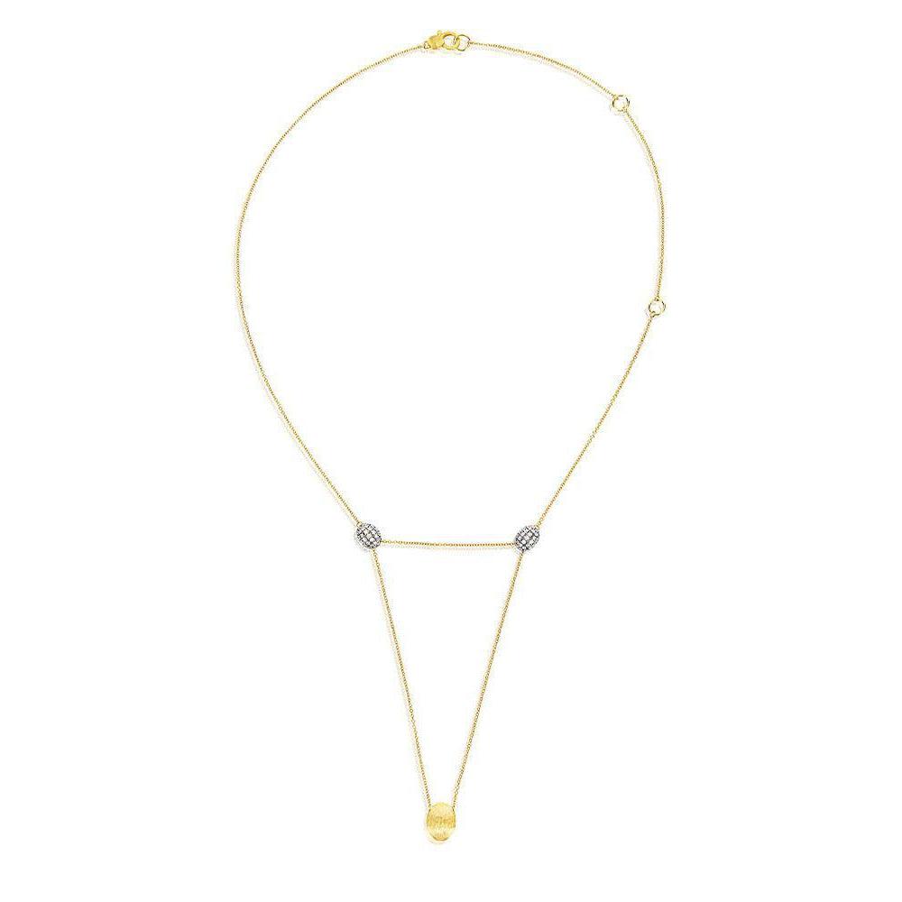 DANCING "LUCE" 3 IN 1 GOLD AND DIAMONDS CONVERTIBLE NECKLACE