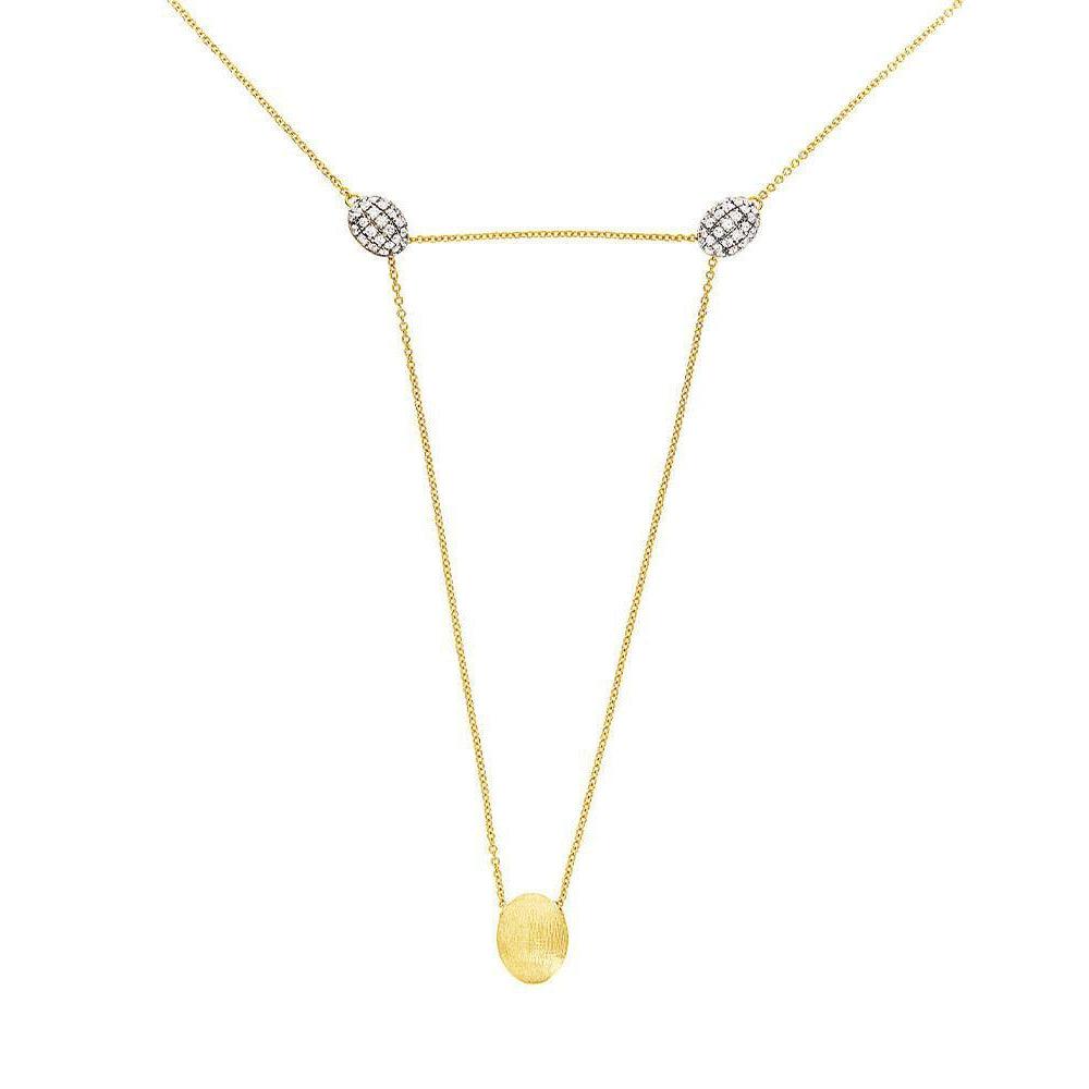 DANCING "LUCE" 3 IN 1 GOLD AND DIAMONDS CONVERTIBLE NECKLACE