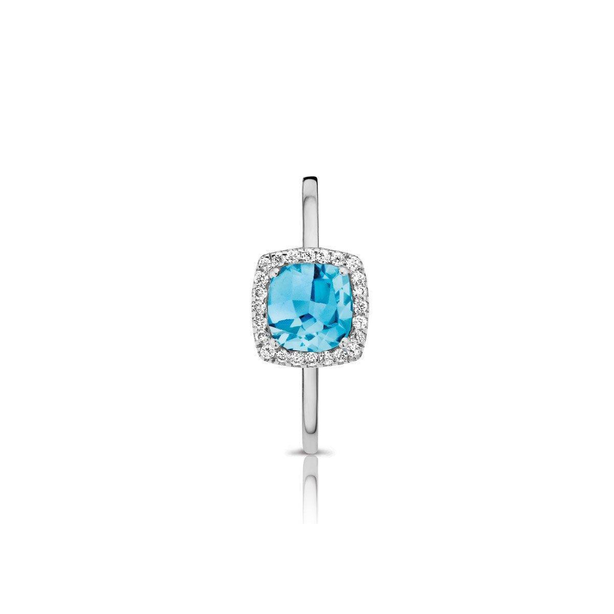 ETNA RING 050452AT MET SWISS BLUE TOPAAS - Brunott Juwelier