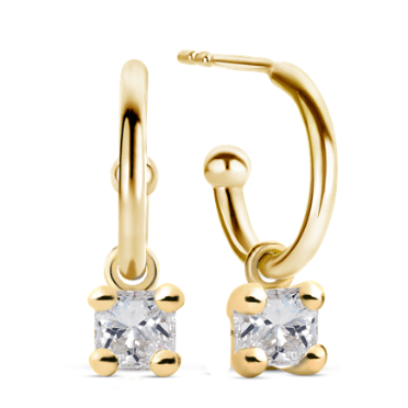 EARRINGS SMALL 'BRILLIANTLY' MET DIAMANT