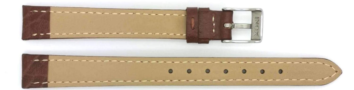 Horlogeband - BBS xl - Echt kalfsleer - Donker bruin