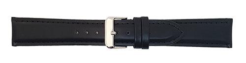 Horlogeband - BBS basic - Echt kalfsleer - Zwart - Brunott Juwelier