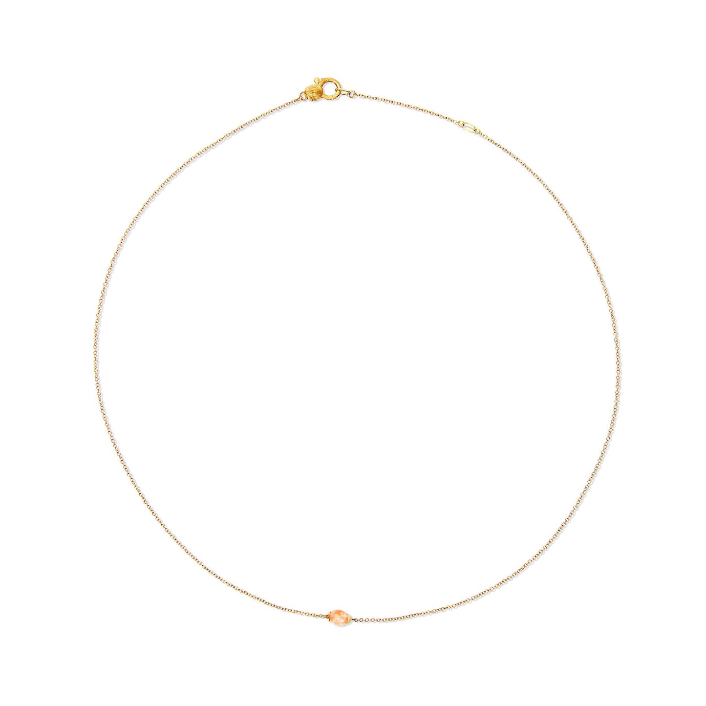 PETRA "AMULETS" GOLD AND ORANGE AVENTURINE NECKLACE (SMALL) - Brunott Juwelier