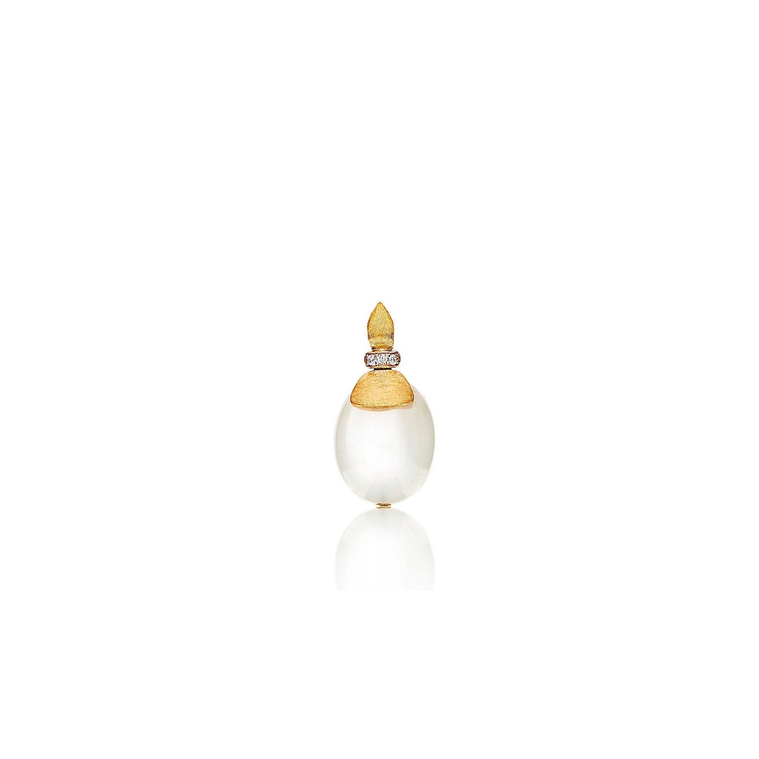 WHITE DESERT "AMULETS" GOLD, DIAMONDS AND MOONSTONE PENDANT (MEDIUM)