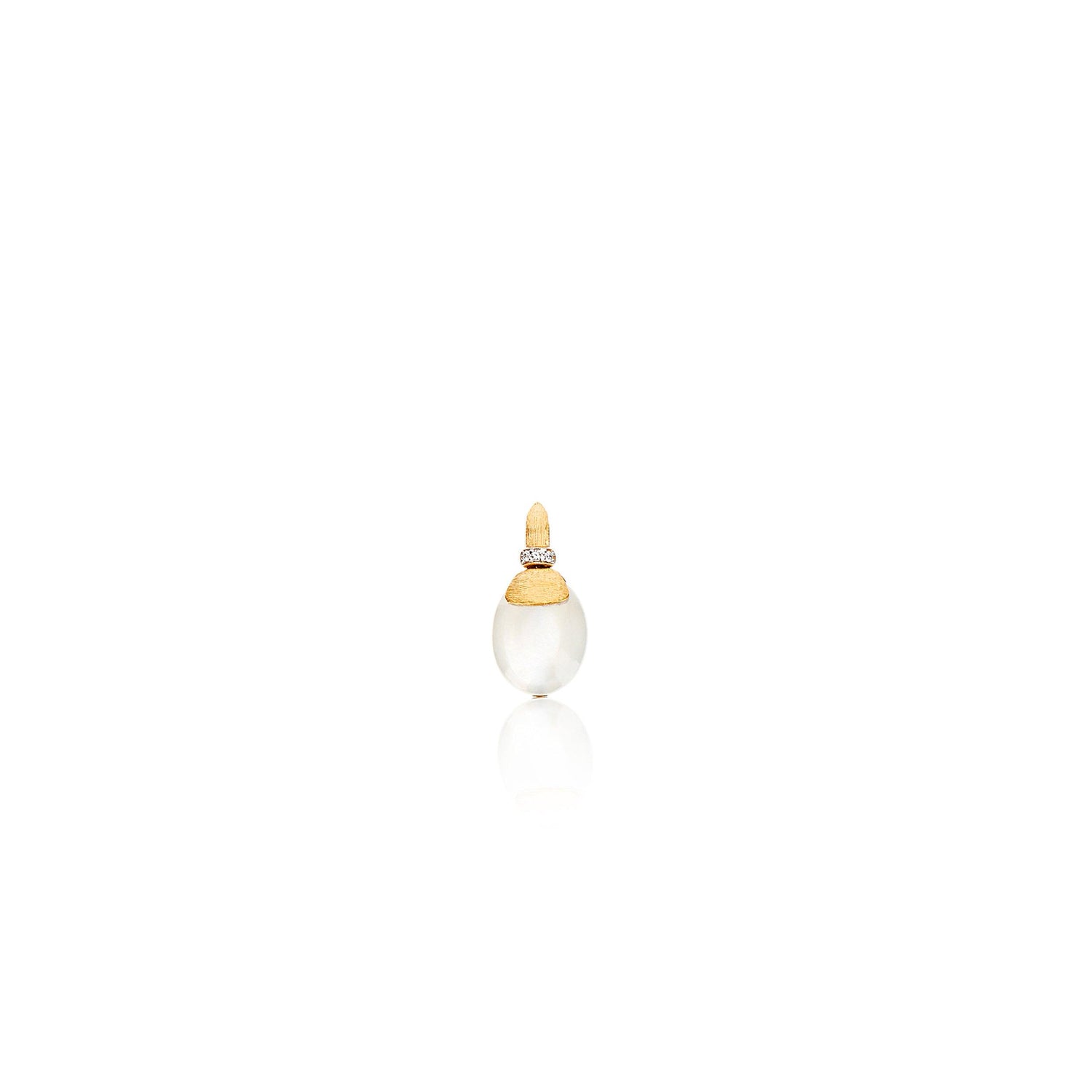 WHITE DESERT "AMULETS" GOLD, DIAMONDS AND MOONSTONE PENDANT (SMALL) - Brunott Juwelier
